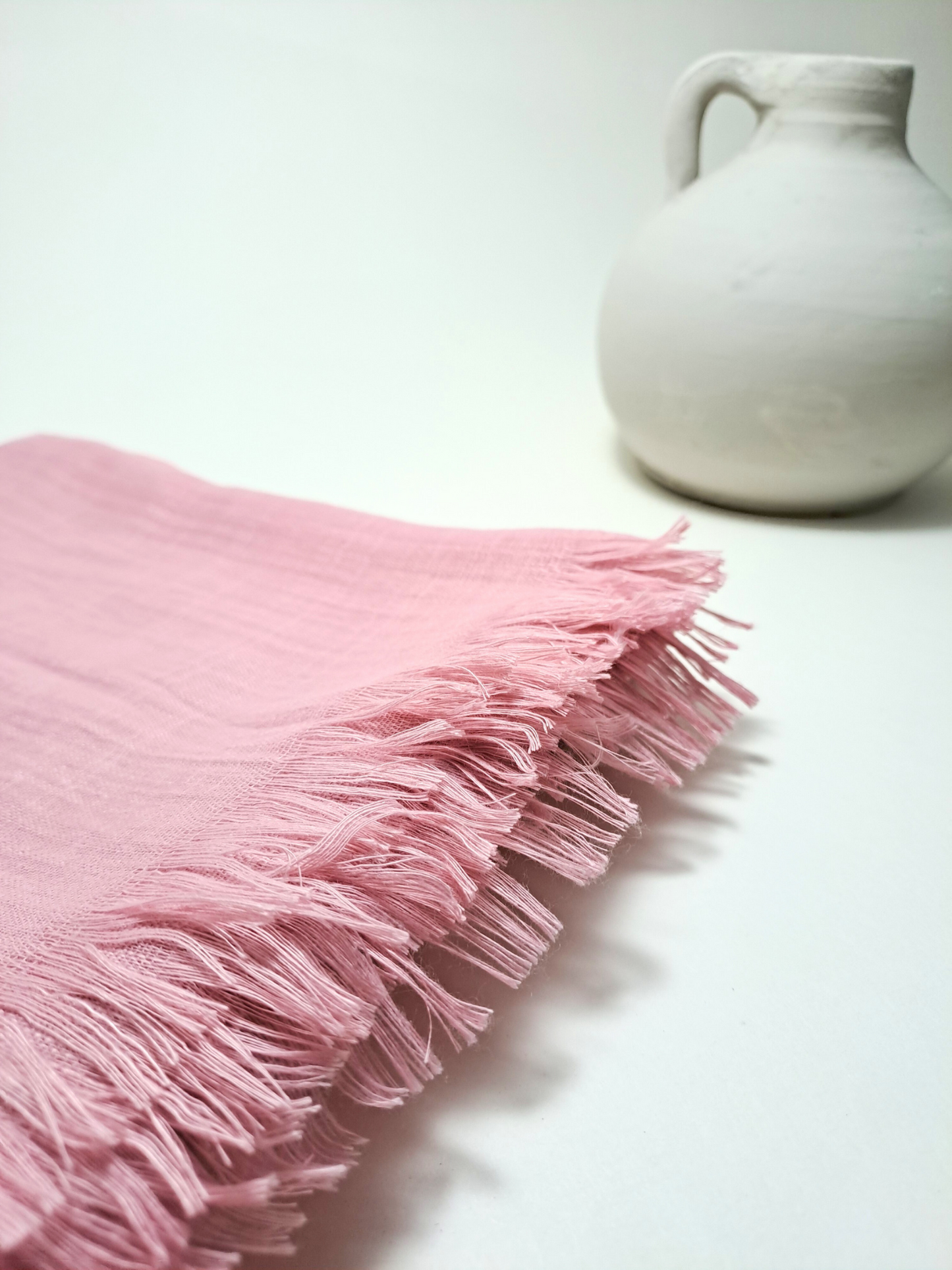 Slub lawn Hijab-Blush