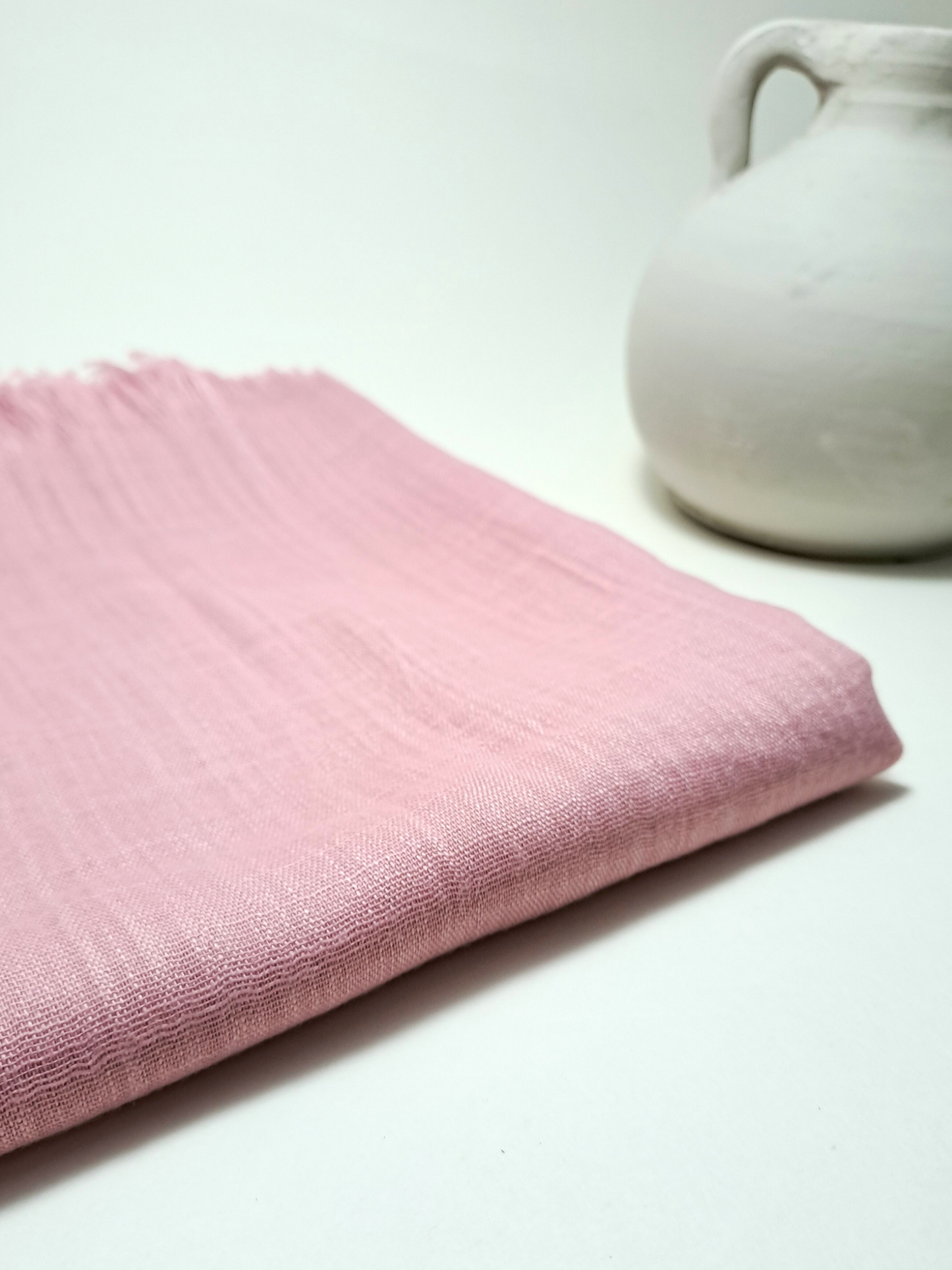 Slub lawn Hijab-Blush