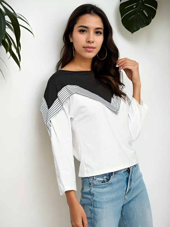 Contrast Stripe Shirt