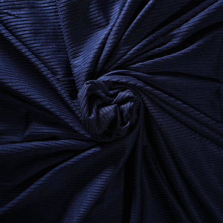Ribbed Jersey Hijab-Blue