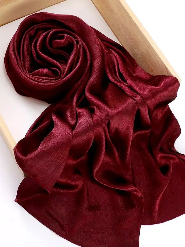 Crinkle Silk- Ruby Red