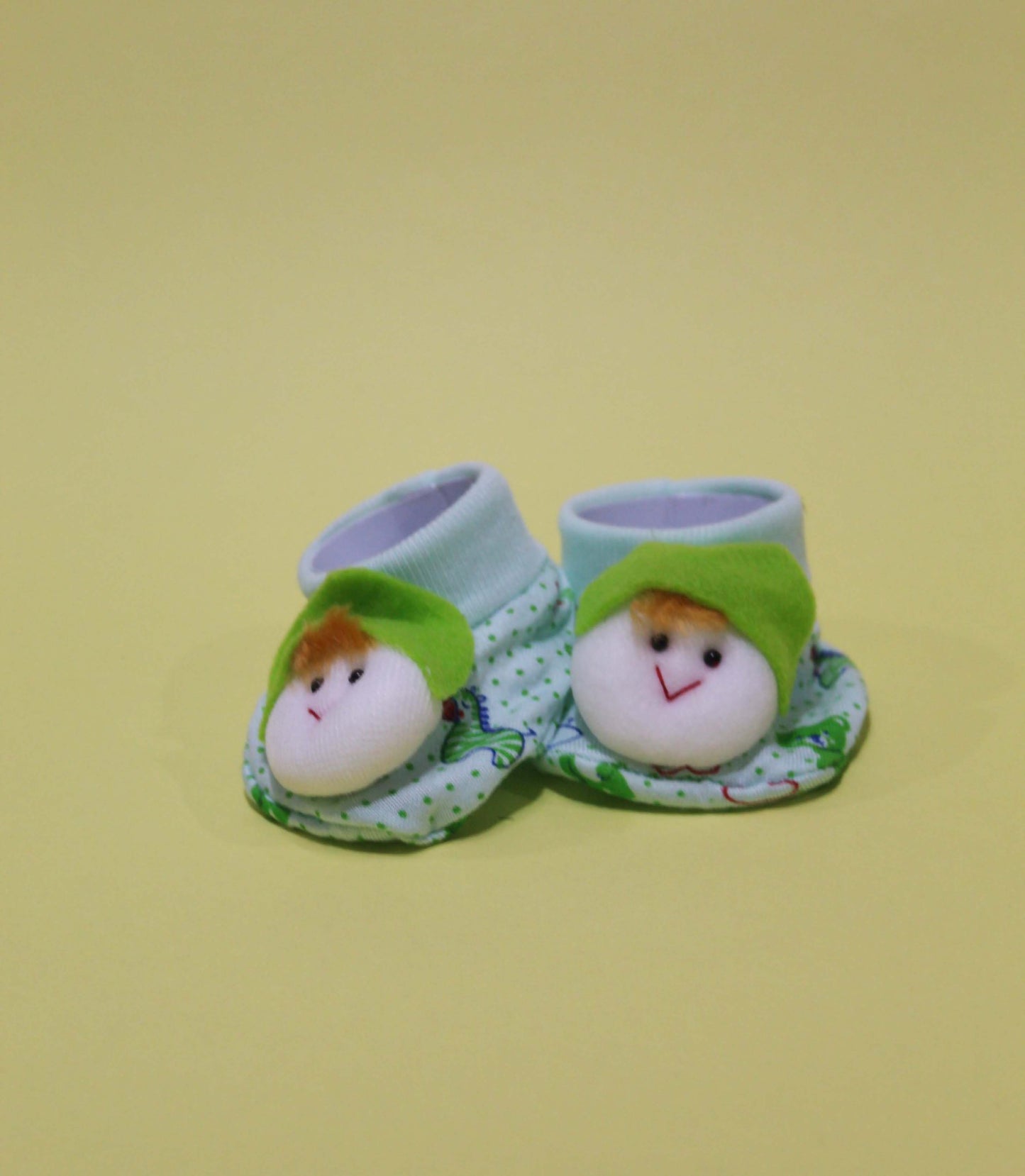 Green Cotton booties