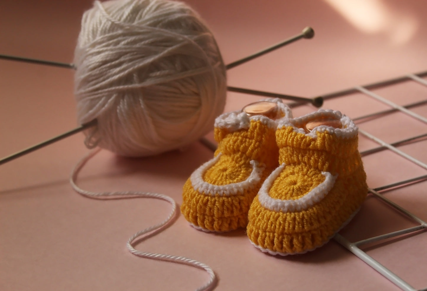 Yellow Woolen booties