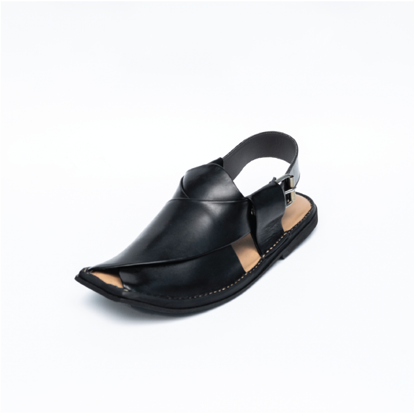 Handmade Black T Shape Peshawari Kheri - Donny Feathers