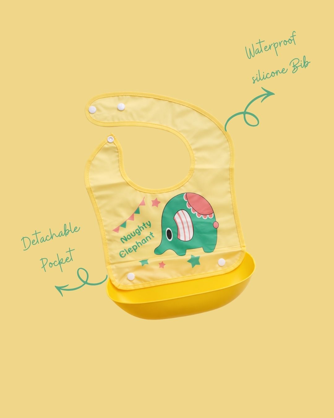 Elephant Silicon Bib