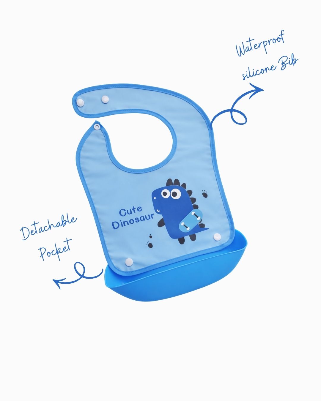 Dino Silicon Bib