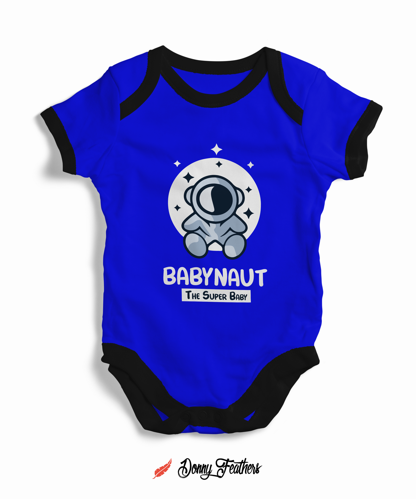 Summer Baby Bodysuits | Baby Naut The Super Baby Romper (Blue) By: Donny Feathers