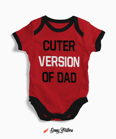 Baby Bodysuits | Cuter Version of DAD Romper (Red) By: Donny Feathers