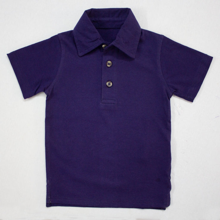 Kids Polo Shirts | Dark Blue Polo Shirt For Kids By: Donny Feathers