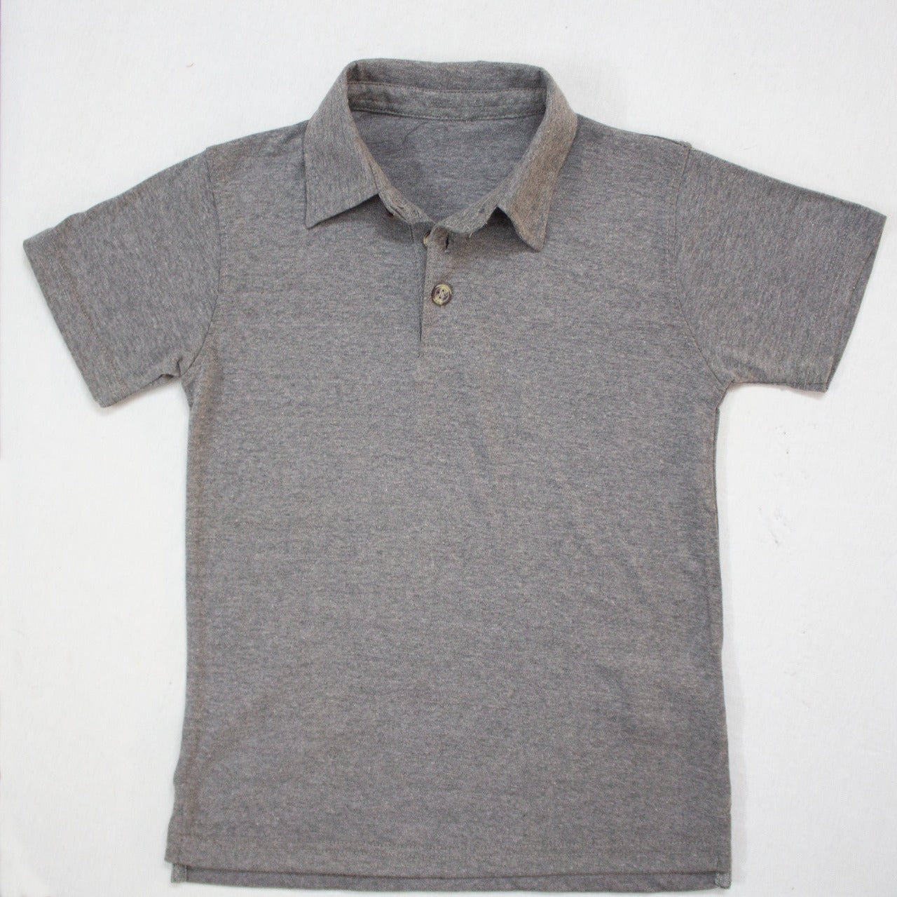 Kids Polo Shirts | Dark Grey Polo Shirt For Kids By: Donny Feathers