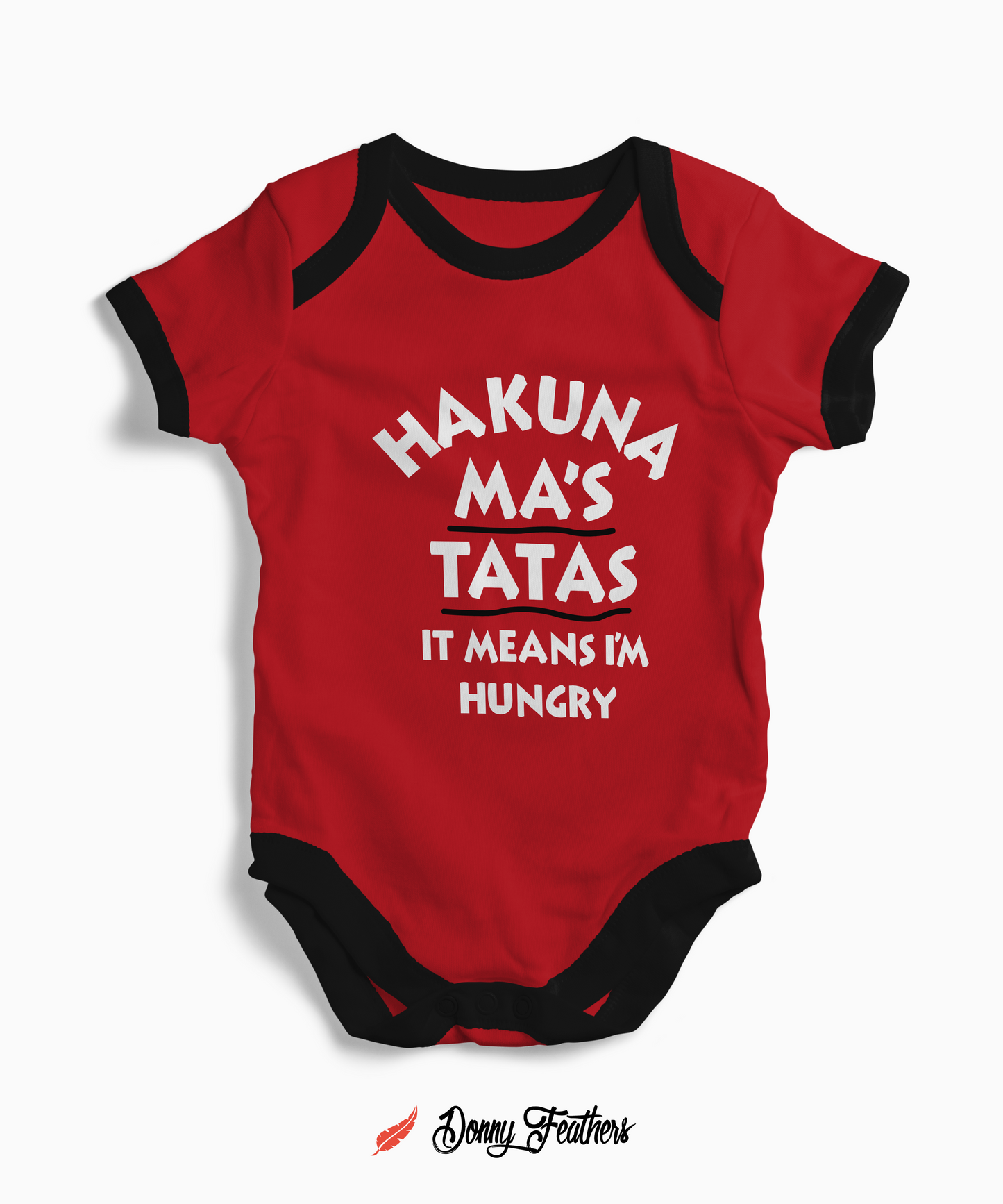 Baby Rompers | Hakuna Matata The Lion King Romper (Red) By: Donny Feathers