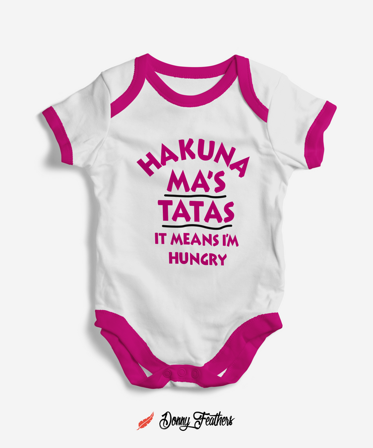 Baby Rompers | Hakuna Matata The Lion King Romper (White & Pink) By: Donny Feathers
