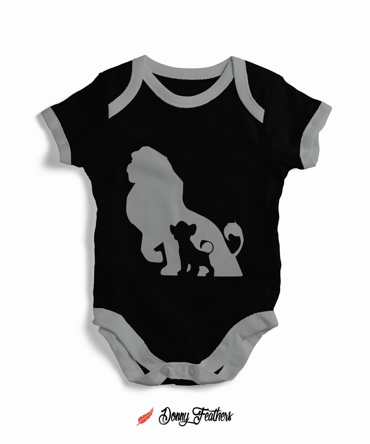 Lion King Baby Bodysuits | Simba The Lion King Romper (Black) By: Donny Feathers