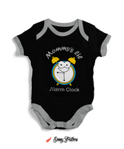 Baby Rompers For Girls | Mommy's Alarm Clock Romper (Black) By: Donny Feathers