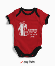 Summer Baby Bodysuits | The Force Baby Romper (Red) By: Donny Feathers