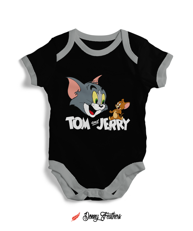 Baby Bodysuits | Tom & Jerry Bodysuit (Black) By: Donny Feathers