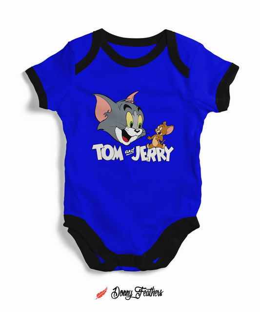 Baby Bodysuits | Tom & Jerry Bodysuit (Blue) By: Donny Feathers