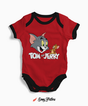 Baby Bodysuits | Tom & Jerry Bodysuit (Red) By: Donny Feathers