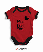 Baby Rompers Online in Pakistan | Dad Mum = Me Romper (Red) By: Donny Feathers