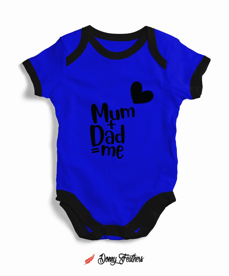 Baby Rompers Online in Pakistan | Dad Mum = Me Romper (Blue) By: Donny Feathers
