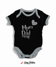 Baby Rompers Online in Pakistan | Dad Mum = Me Romper (Black) By: Donny Feathers